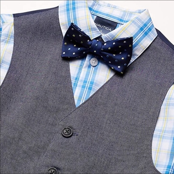 🆕️ Nautica Boys 4 piece Vest Outfit - Picture 6 of 9